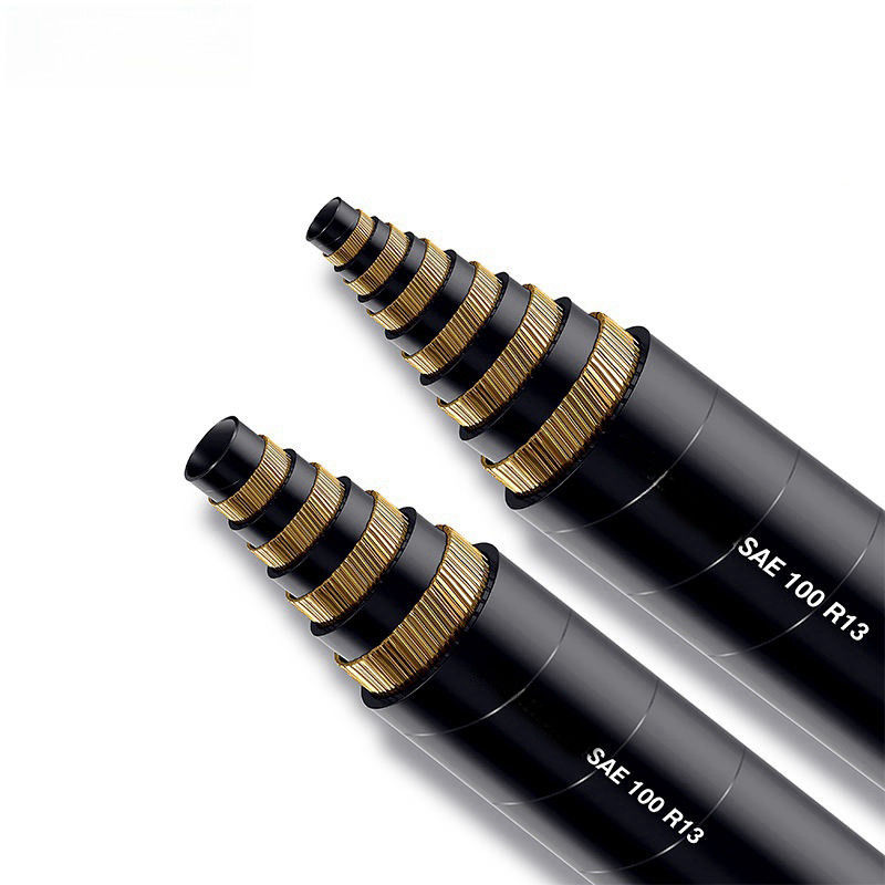 Sıvışmaya dayanıklı spiral hidrolik hortum borusu / SAE 100 R13 hidrolik hortum 1/4 inç 3/4 inç
