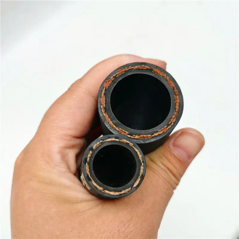 Esnek çok amaçlı kauçuk hortum yağ dönüş borusu R3 R6 Fiber örgülü hidrolik hortum