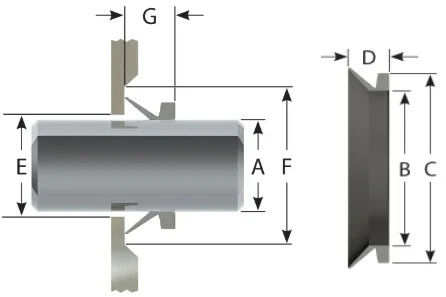 VE Tipi Rotary Shafts Rotary Seal Ring Yüksek Basınçlı Kauçuk V Şekilli Halka