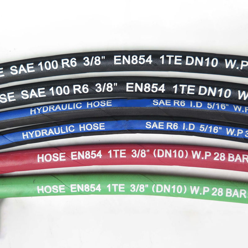 En kaliteli EN853 SAE 100 R6 Yağ Hava Su Hidrolik hortum R6 Tekstil Kauçuk Hortumu