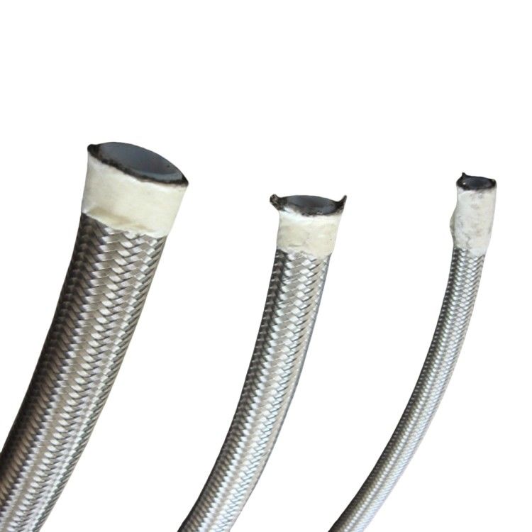 Paslanmaz çelik esnek örgülü hortum boru boru PTFE metal hortum Yakıt yağı hortumu hattı için